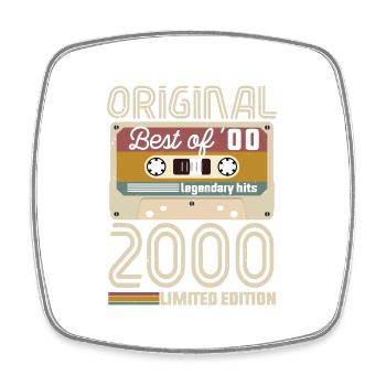 Vintage Geburtstag Original Geschenkidee 2000 - Viereckiger Kühlschrankmagnet - Weiß - Vorne