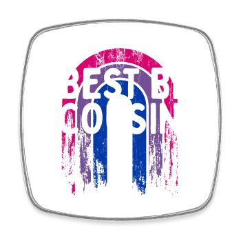 Best Bi Cousin Bisexual LGBTQ Bi Pride LGBT Family - Square fridge magnet - white - Front