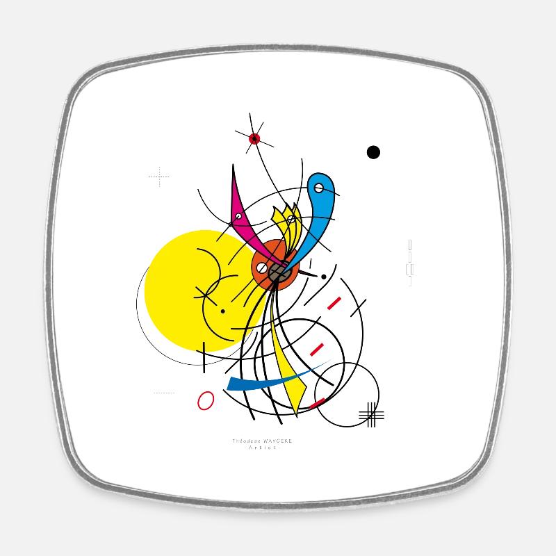 Virtuosos - Square fridge magnet - white