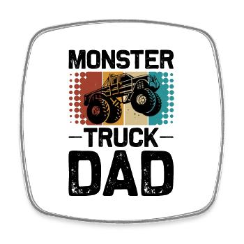 Monster Truck Monster Truck Papa Père Cadeau - Magnet carré - blanc - Devant