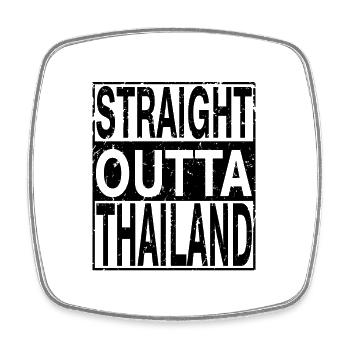 Thaïlande Straight outta Thaïlande - Magnet carré - blanc - Devant