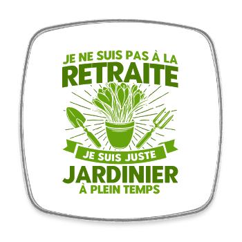 Garten Schrebergarten Gartenarbeit Geschenk - Viereckiger Kühlschrankmagnet - Weiß - Vorne