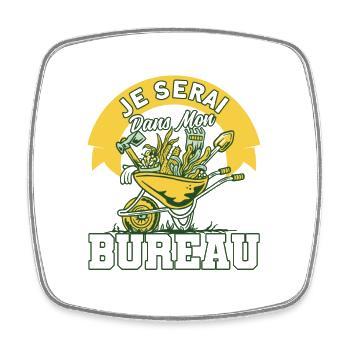 Schrebergarten Garten Gartenarbeit Geschenk - Viereckiger Kühlschrankmagnet - Weiß - Vorne