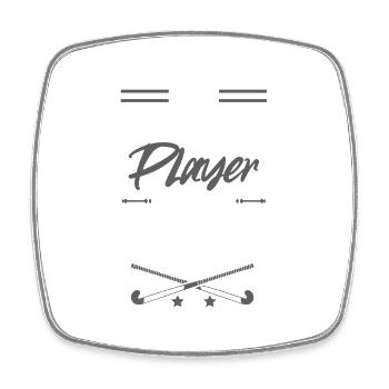 feldhockey papa - Viereckiger Kühlschrankmagnet - Weiß - Vorne