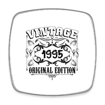 1995 | Vintage Aged Original 1995 birthday gift - Square fridge magnet - white - Front