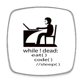 Cadeau de programmeur développeur de logiciels - Magnet carré - blanc - Devant