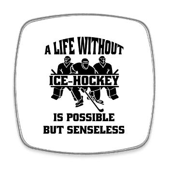 Hockey sur glace Cadeau Équipe de hockey sur glace Sports d’hiver - Magnet carré - blanc - Devant