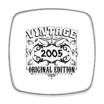 2005| Vintage Aged Original 2005 birthday gift - Square fridge magnet - white - Front