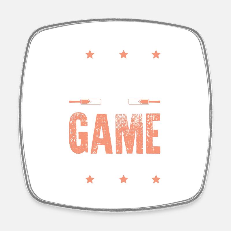 Cricket Game - Square fridge magnet - white
