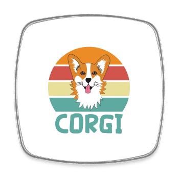 Amoureux des chiens Gallois Corgi Pembroke - Magnet carré - blanc - Devant