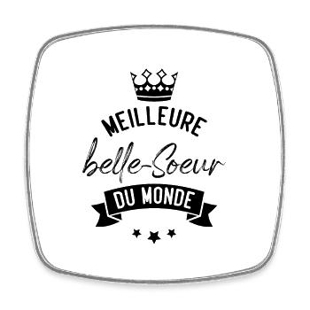 Meilleure belle soeur du monde - Magnet carré - blanc - Devant