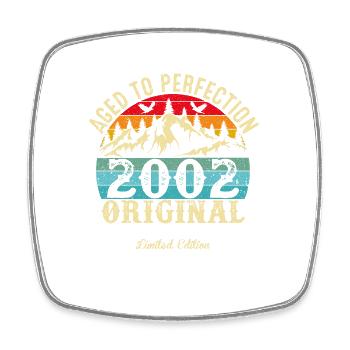 Aged to perfection 2002 Original - Square fridge magnet - white - Front