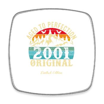 Perfekt gealtert 2001 Original - Viereckiger Kühlschrankmagnet - Weiß - Vorne