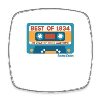 1934 Vintage Vintage Retro Cadeau D’anniversaire - Magnet carré - blanc - Devant