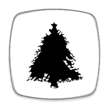Christmas Tree Christmas Tree Winter Vector 2 - Square fridge magnet - white - Front