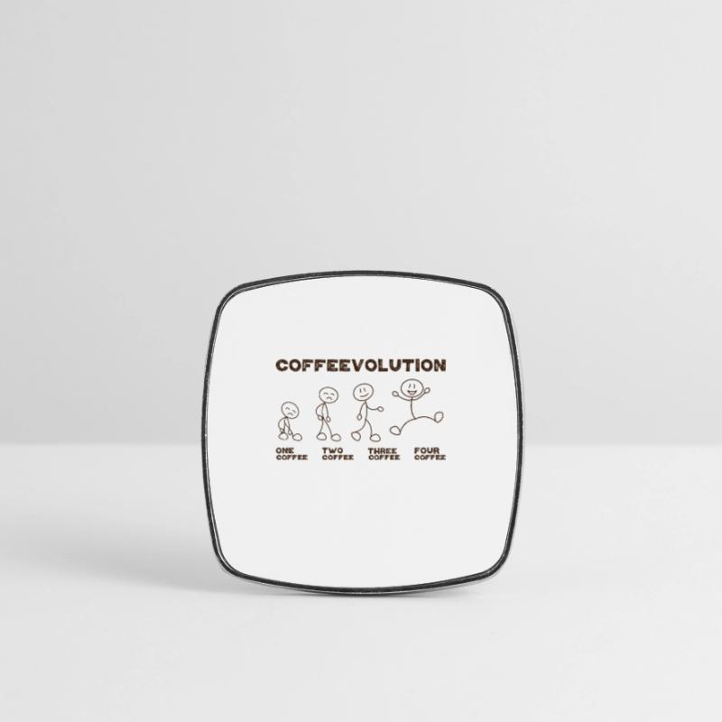 Office Quote Coffee Lover Coffeevolution Evolution Viereckiger Kühlschrankmagnet