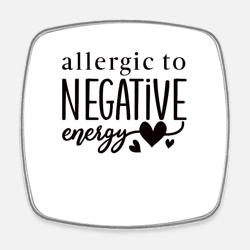 pensées positives vie positive - Magnet carré - blanc