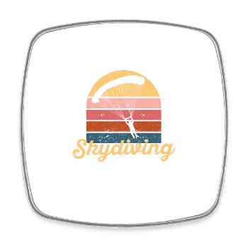 Weekend Forecast Skydiving With A Chance Of - Square fridge magnet - white - Front
