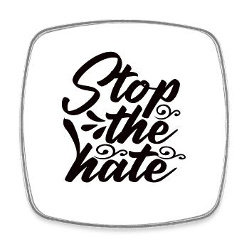 Nationality Man Against racism Human rights - Square fridge magnet - white - Front