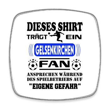 Stadt Fussball Fußball Fan Gelsenkirchen - Viereckiger Kühlschrankmagnet - Weiß - Vorne