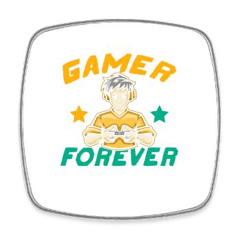 Gamer - Viereckiger Kühlschrankmagnet - Weiß - Vorne