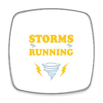 I Chase Storms If You See Me Running Meteorologist - Square fridge magnet - white - Front