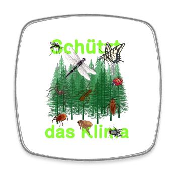 Wilderness Forest Animals Nature Climate Protection Insects Animals - Square fridge magnet - white - Front