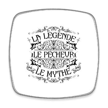 Pêcheur | la légende Pêcheur le mythe - Magnet carré - blanc - Devant