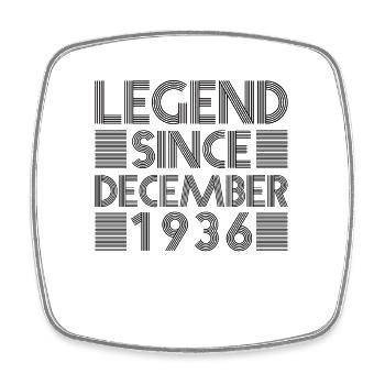 Legends birthday December 1936 born gift - Square fridge magnet - white - Front