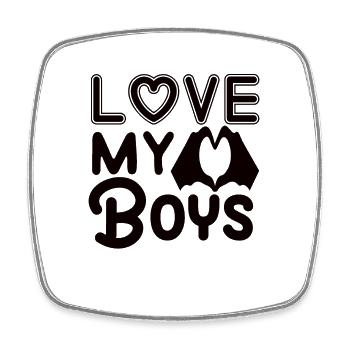 Mom of two boys Mother Mother's Day - Square fridge magnet - white - Front