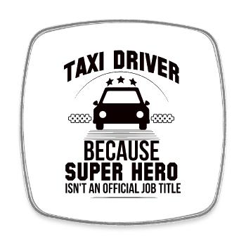 Superhero Taxi Driver Work Taxis Profession - Square fridge magnet - white - Front