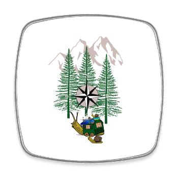 Holiday Family Holiday Leisure Family Schnecke - Square fridge magnet - white - Front