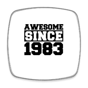 Awesome since 1983 - Square fridge magnet - white - Front