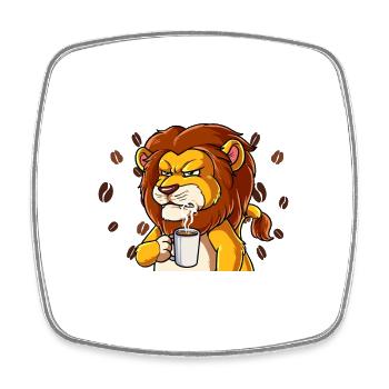 Fass mein Kaffee an und ich klatsch dich Kaffee - Viereckiger Kühlschrankmagnet - Weiß - Vorne