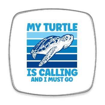 Turtle Keeping Sea Turtle Turtles - Square fridge magnet - white - Front