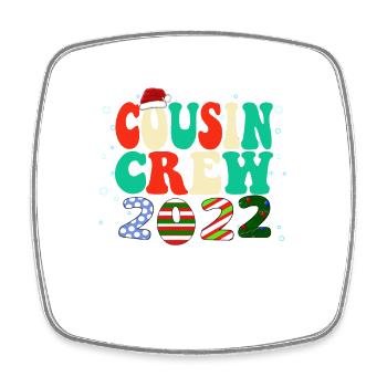 Cousins cute Christmas Pajama Set - Cousin Crew - Square fridge magnet - white - Front