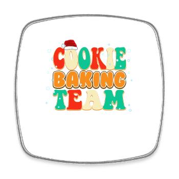 Klassisches Vintage Family Pyjama Cookie Backen - Viereckiger Kühlschrankmagnet - Weiß - Vorne