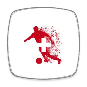 Nationalmannschaft Schweiz Fußball Weltmeister - Viereckiger Kühlschrankmagnet - Weiß - Vorne