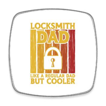 Schlosser Lock Picking Mitarbeiter Schlosserei - Viereckiger Kühlschrankmagnet - Weiß - Vorne
