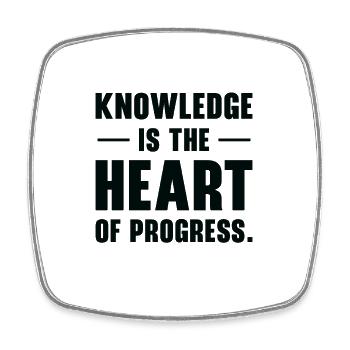 Entrepreneurs Knowledge Quotes Innovators Progress - Square fridge magnet - white - Front