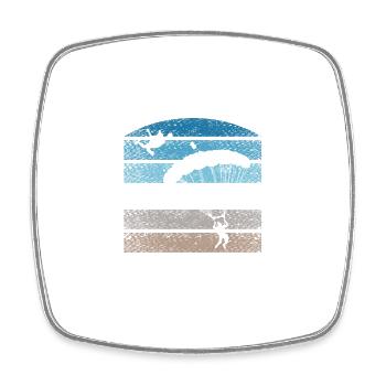 Skydiving Skydiving Parachuting - Square fridge magnet - white - Front