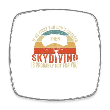 Funny Skydiving Jump Fallschirmspringer Wenn Sie - Viereckiger Kühlschrankmagnet - Weiß - Vorne