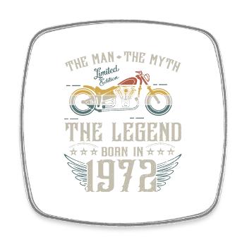 Der Mann der Mythos die 1972 geborene Legende Geschenk - Viereckiger Kühlschrankmagnet - Weiß - Vorne