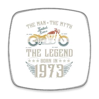 Der Mann der Mythos die Legende geboren 1973 Geschenk - Viereckiger Kühlschrankmagnet - Weiß - Vorne