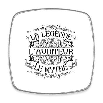 Auditeur | la légende Auditeur le mythe - Magnet carré - blanc - Devant