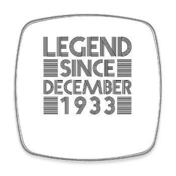 Legenden Geburtstag Dezember 1933 geboren Geschenk - Viereckiger Kühlschrankmagnet - Weiß - Vorne