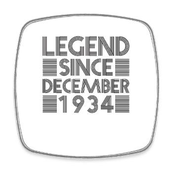 Legends birthday December 1934 born gift - Square fridge magnet - white - Front