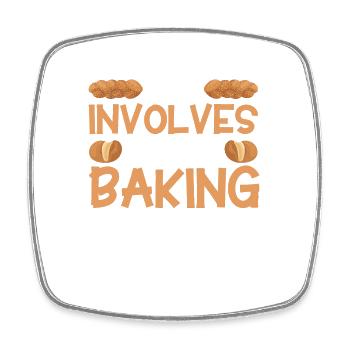 Bread Baking Gift Bakery Quote Baker - Square fridge magnet - white - Front