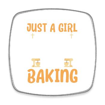 Bread Baking Gift Bakery Quote Baker - Square fridge magnet - white - Front