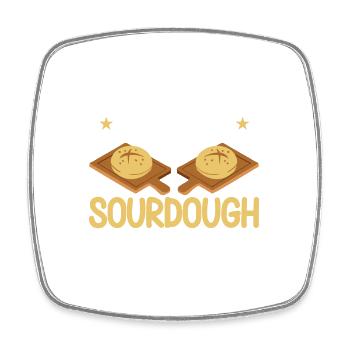Bread Baking Gift Bakery Quote Baker - Square fridge magnet - white - Front